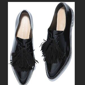 Loeffler Randall Jasper Tassel Oxfords in Black, Womens 7B